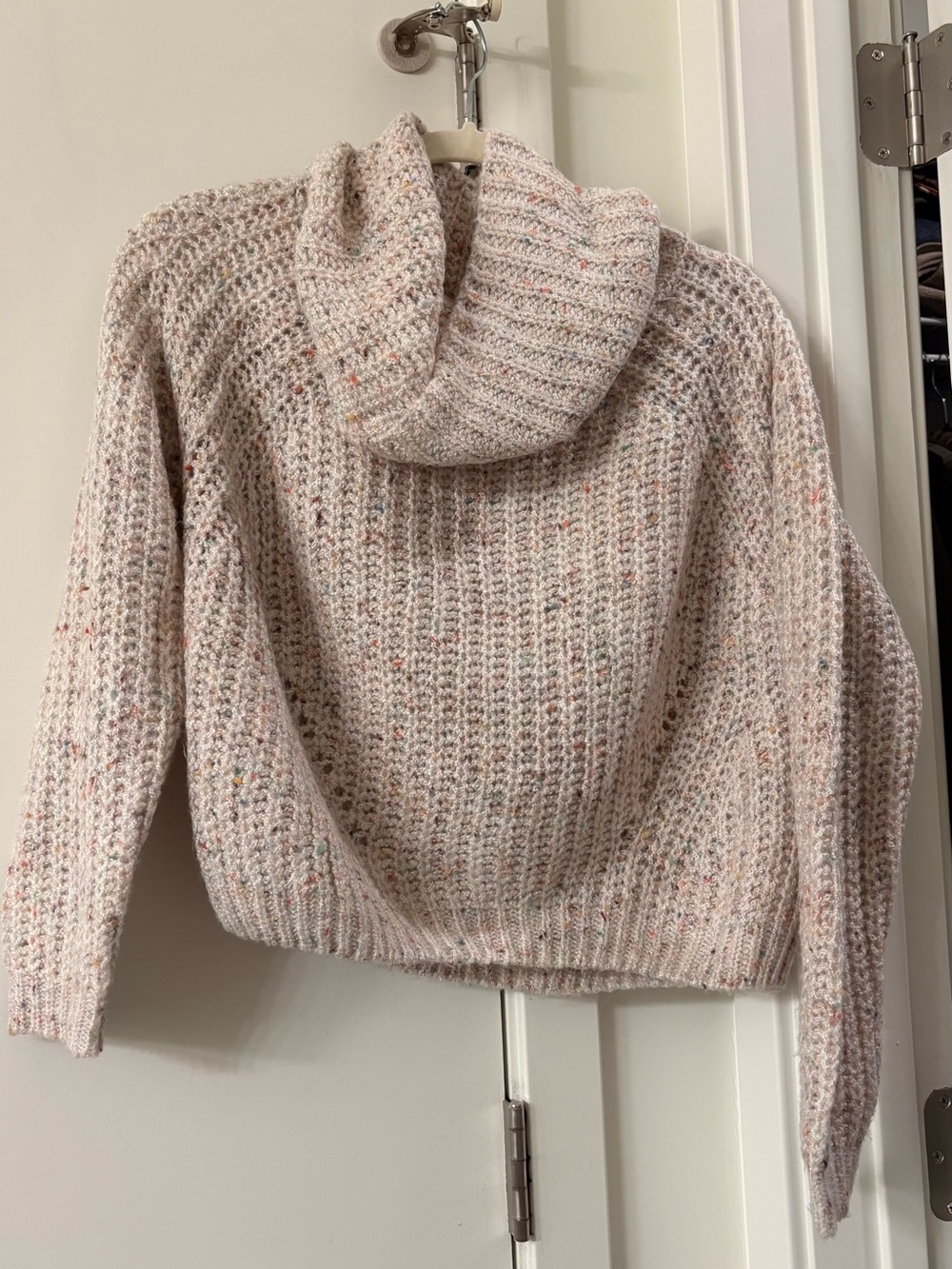 moon & madison Speckled Cream Cowl Neck Sweater